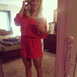 Charlotte Russe Coral Romper